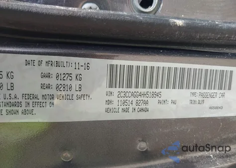 2017 Chrysler 300 300S Awd z USA, uszkodzony, nr VIN 2C3CCAGG4HH518945